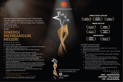 TNI Gelar Lomba Karya Jurnalistik Panglima TNI Award 2019